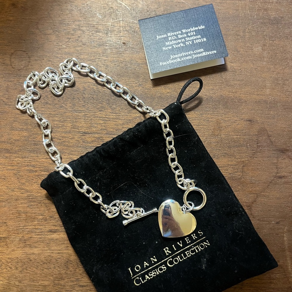 Joan Rivers, Heart Charm Toggle Necklace with Rolo Chain - Picture 2 of 4
